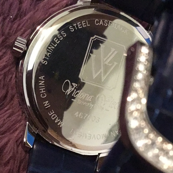 NEW Victoria Wieck Vintage & Navy Genuine Leather Strap Watch Watch - Picture 8 of 12